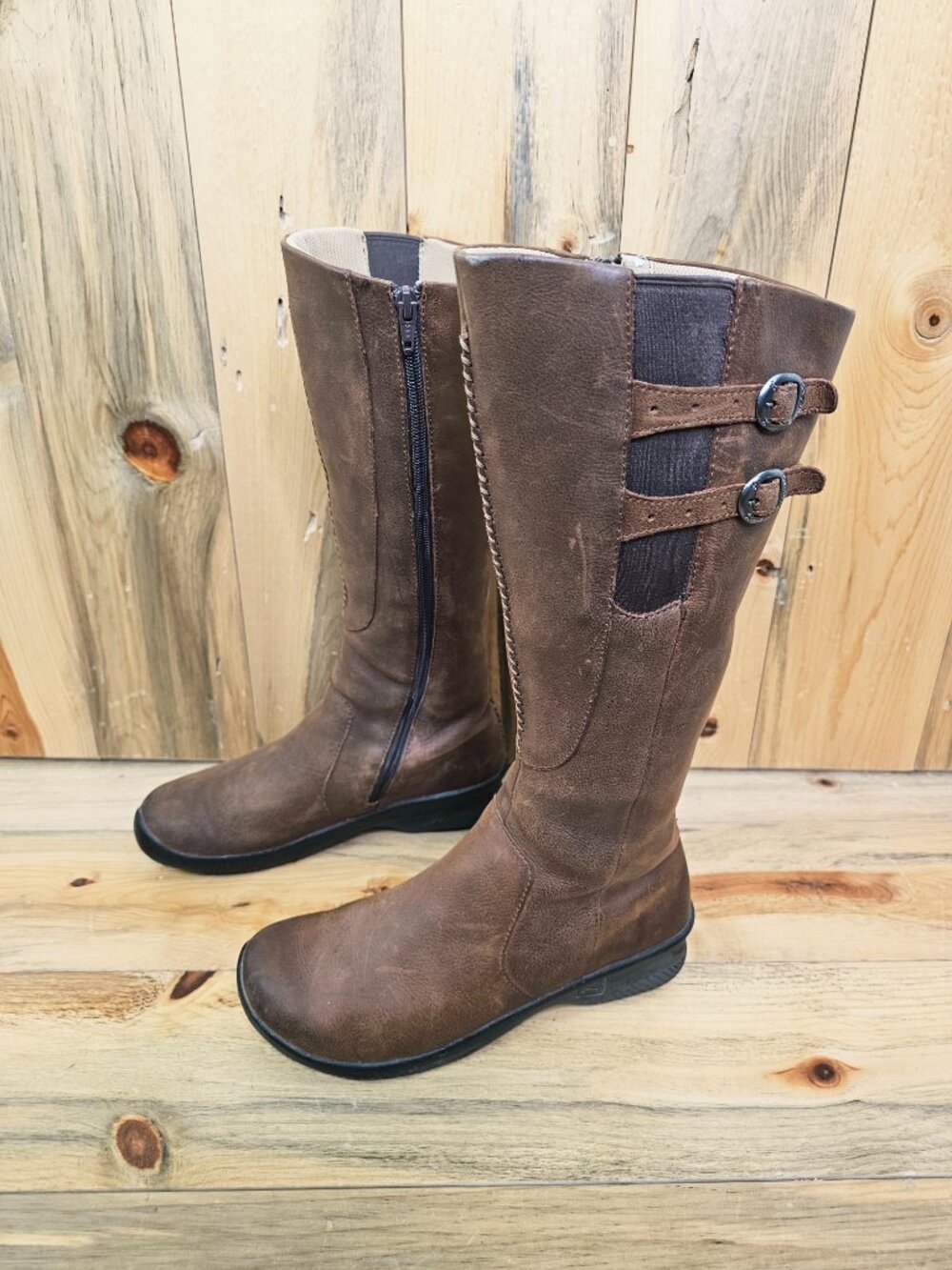 Keen Oakk Brown Leather Bern Baby Bern Knee High Boot Size 8 - Picture 5 of 7